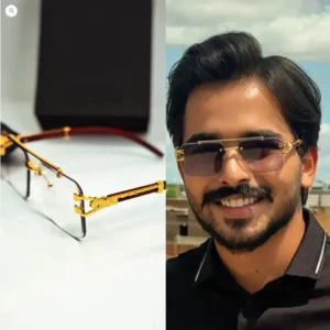Solar Cheetah Luxury Rimless Glasses Premium Gold Frame | Lightweight & Stylish Eyewear