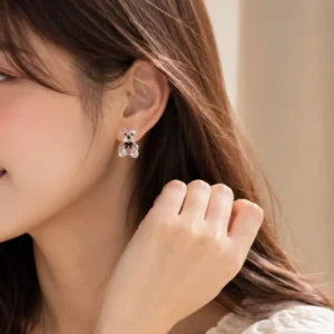 Crystal Bear Earrings for Women | Cute Crystal Earrings | Elegance Choice