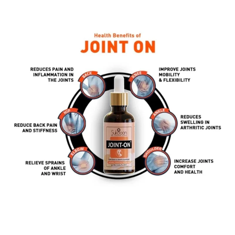 Sukoon Joint-On Essential Oil Blend 30ml Soothing Massage Oil for Joints, Knees, Back & Muscles - Image 5
